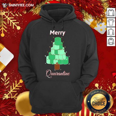 Toilet Paper Christmas Tree Merry Quarantine Hoodie- Design By Daintytee.com