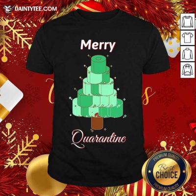 Toilet Paper Christmas Tree Merry Quarantine T-Shirt- Design By Daintytee.com