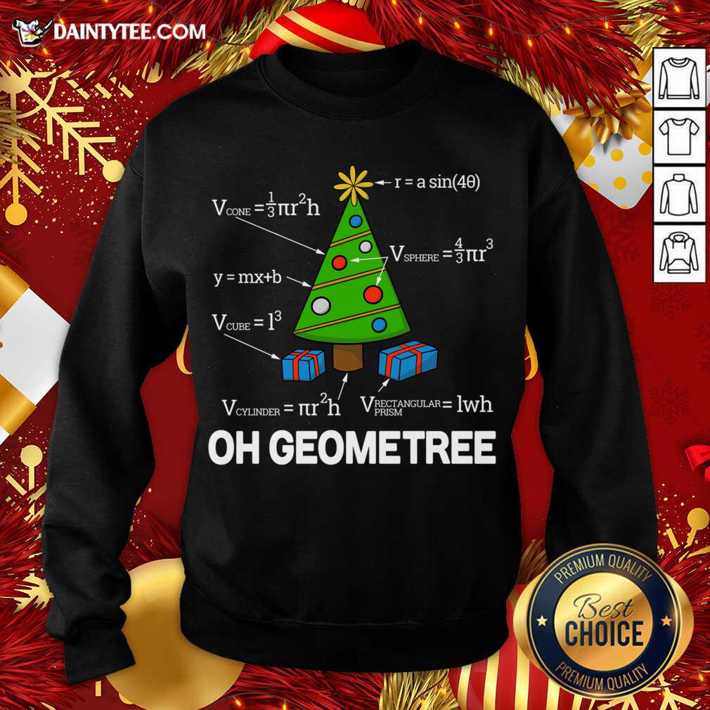 Geometry Math Science Teacher Christmas 2020 Oh Geometree Sweatshirt- Design By Daintytee.com