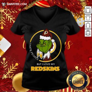 Good I Hate People But I Love My Redskins V Neck- Design By Daintytee.com