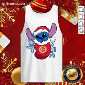 Good Kansas City Chiefs Christmas Stitch In The Sock Funny Disney NFL Tank Top- Design By Daintytee.com