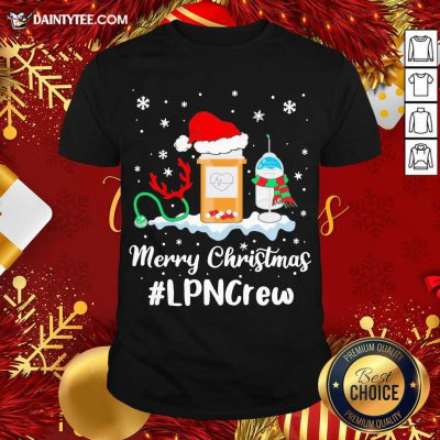 Nurse Santa Vaccine Merry Christmas #Lpn Crew Shirt- Design By Daintytee.com