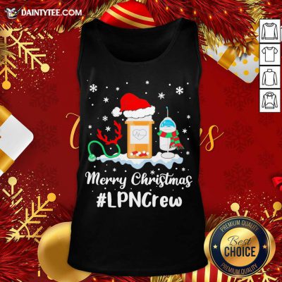 Nurse Santa Vaccine Merry Christmas #Lpn Crew Tank Top- Design By Daintytee.com