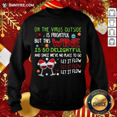 On The Virus Outside Is Frightful But This Yarn Is So Delightful Sweatshirt- Design By Daintytee.com