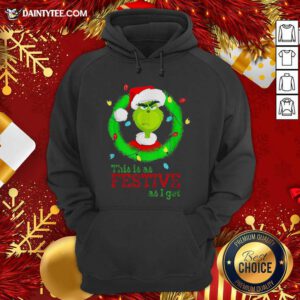 Santa Grinch This Is As Festive As I Get Christmas Lights Hoodie- Design By Daintytee.com