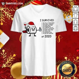 Good Toilet Paper I Survived The Global Pandemic Of 2020 Christmas V Neck - Design By Daintytee.com