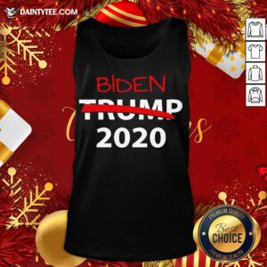 Hot Biden 2020 President Election Voting Anti Trump Crossed Out Tank Top- Design By Daintytee.com