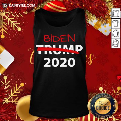 Hot Biden 2020 President Election Voting Anti Trump Crossed Out Tank Top- Design By Daintytee.com