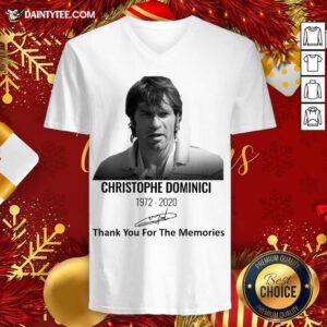 Christophe Dominici 1972 2020 Thank You For The Memories Signature V Neck- Design By Daintytee.com