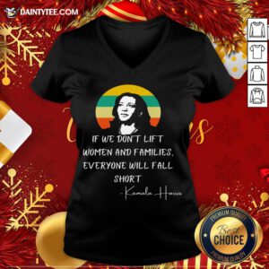 Hot Lift Women Families Madam VP Harris Biden Inauguration 2021 V Neck- Design By Daintytee.com