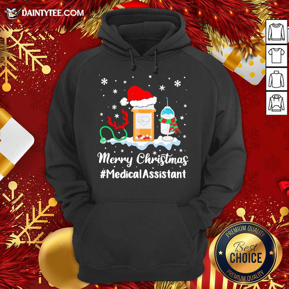 Nurse Santa Vaccine Merry Christmas #Medical Assistant Hoodie- Design By Daintytee.com