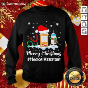 Nurse Santa Vaccine Merry Christmas #Medical Assistant Sweatshirt- Design By Daintytee.com