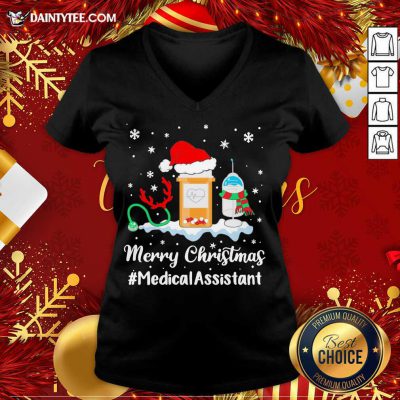 Nurse Santa Vaccine Merry Christmas #Medical Assistant V Neck- Design By Daintytee.com Nurse Santa Vaccine Merry Christmas #Medical Assistant V Neck- Design By Daintytee.com