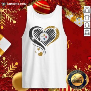Official Pittsburgh Steelers Heart Diamond Tank Top- Design By Daintytee.com