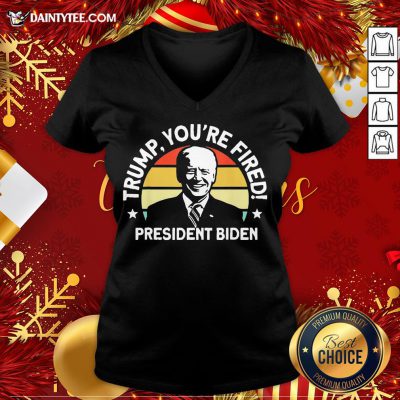Official Trump You're Fired President Biden V Neck- Design By Daintytee.com