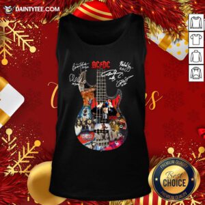 Original AC DC Guitar All Signature Tank Top- Design By Daintytee.com