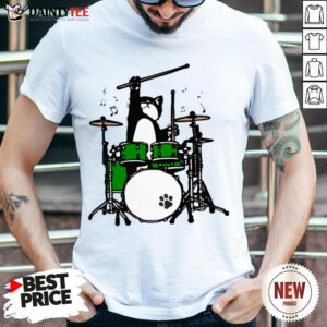 Original Cat Playing Drums Shirt- Design By Daintytee.com