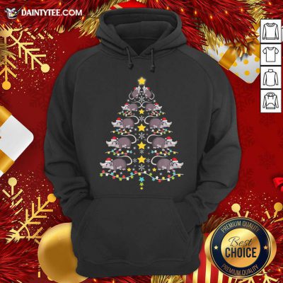 Christmas Opossums Tree Christmas Tree Lights Hoodie- Design By Daintytee.com Christmas Opossums Tree Christmas Tree Lights Hoodie- Design By Daintytee.com