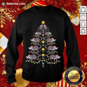 Christmas Opossums Tree Christmas Tree Lights Sweatshirt- Design By Daintytee.com