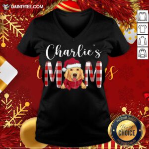 Original Golden Retriever Charlie’s Mom Christmas V Neck- Design By Daintytee.com