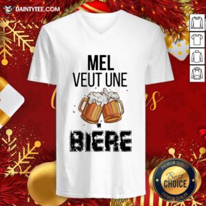 Original M3el Veut Une Bière V Neck- Design By Daintytee.com
