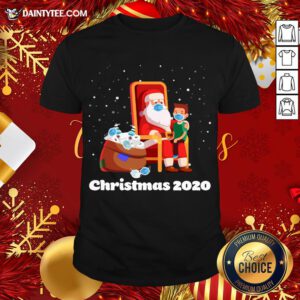 Original Santa With Face Mask And Toilet Paper Christmas 2020 T-Shirt- Design By Daintytee.com