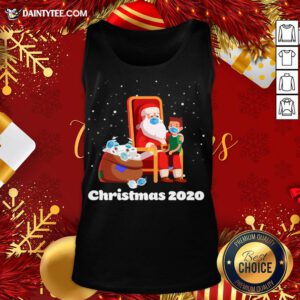 Original Santa With Face Mask And Toilet Paper Christmas 2020 Tank Top- Design By Daintytee.com