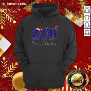Zeta Phi Beta Merry Christmas Hoodie- Design By Daintytee.com