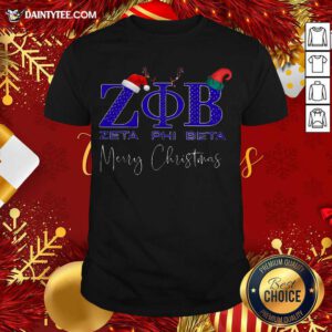 Zeta Phi Beta Merry Christmas Shirt- Design By Daintytee.com