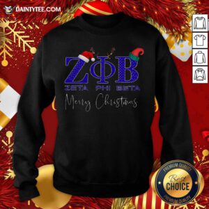Original Zeta Phi Beta Merry Christmas Sweatshirt- Design By Daintytee.com