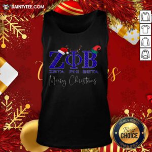 Zeta Phi Beta Merry Christmas Tank Top- Design By Daintytee.com