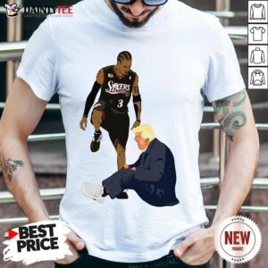 Perfect Allen Iverson Steps Over Donald Trump Funny Shirt- Design By Daintytee.com