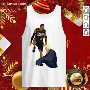 Perfect Allen Iverson Steps Over Donald Trump Funny Tank Top- Design By Daintytee.com