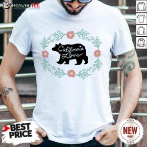 Perfect Bear California Love Flower Shirt- Design By Daintytee.com