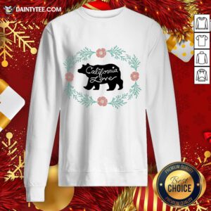 Perfect Bear California Love Flower Sweatshirt- Design By Daintytee.com