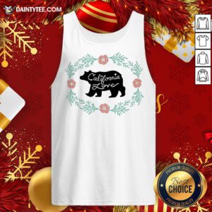 Perfect Bear California Love Flower Tank Top- Design By Daintytee.com