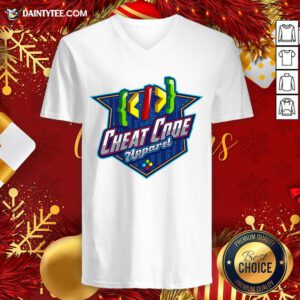 Perfect Cheat Code Apparel Gamer V Neck- Design By Daintytee.com