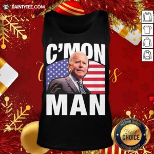 Perfect C’mon Man Biden Vote 46 American Flag Tank Top - Design By Daintytee.com