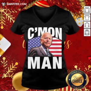 Perfect C’mon Man Biden Vote 46 American Flag V-neck - Design By Daintytee.com