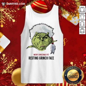 Perfect Merry Christmas Pet Resting Grinch Face Tank Top- Design By Daintytee.com