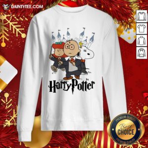 Perfect Snoopy Charlie Brown Lucy Van Pelt Harry Potter Sweatshirt- Design By Daintytee.com