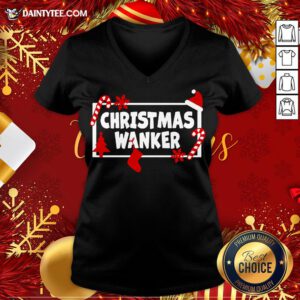 Premium Christmas Wanker V Neck- Design By Daintytee.com