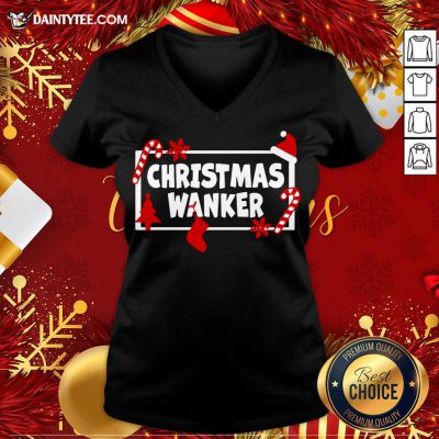 Premium Christmas Wanker V Neck- Design By Daintytee.com
