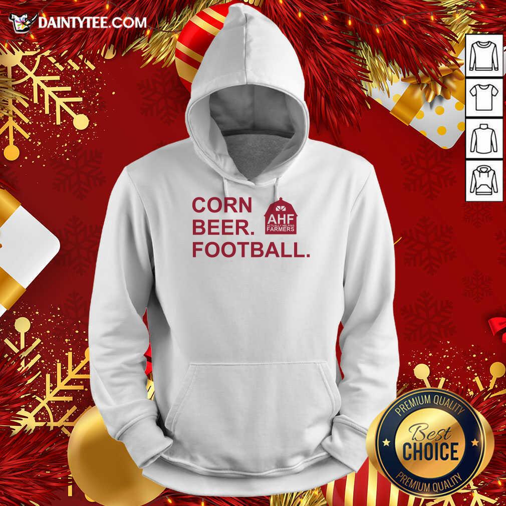 Corn Beer Football Hoodie- Design By Daintytee.com
