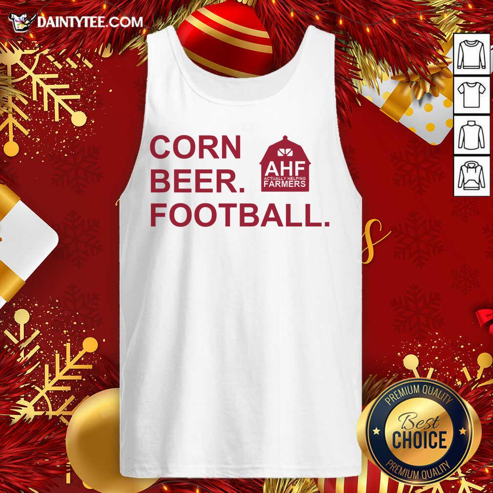 Corn Beer Football Tank Top- Design By Daintytee.com