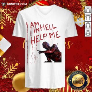 Premium Hellraiser I Am In Hell Help Me V Neck- Design By Daintytee.com
