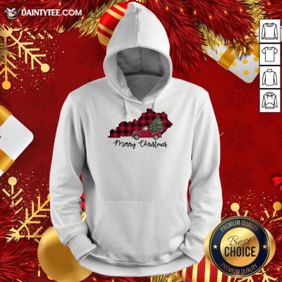 Premium Kentucky Merry Christmas Tree Hoodie - Design By Daintytee.com