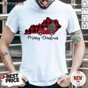 Premium Kentucky Merry Christmas Tree Shirt- Design By Daintytee.com