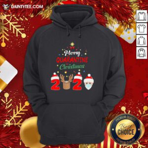 Premium Merry Quarantine Christmas 2020 Hoodie- Design By Daintytee.com