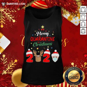 Premium Merry Quarantine Christmas 2020 Tank Top- Design By Daintytee.com